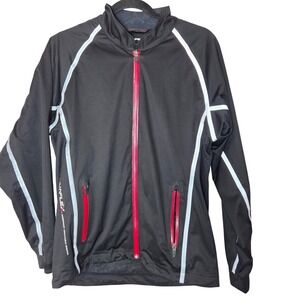 Sun Mountain RainFlex Black & Red Rain Jacket Golf Jacket Waterproof Womens‎ M